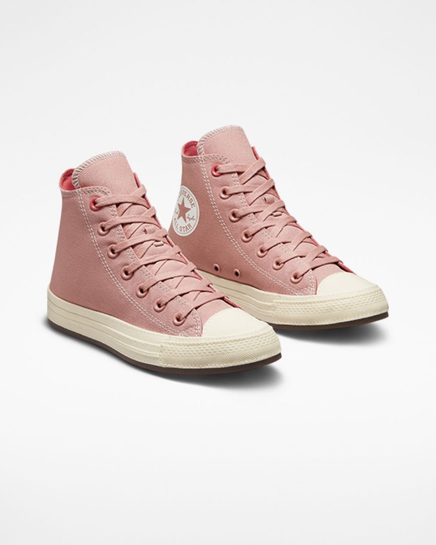 Tenis Converse Chuck Taylor All Star Tonal Lona Cano Alto Feminino Rosa | PT Y0017P5